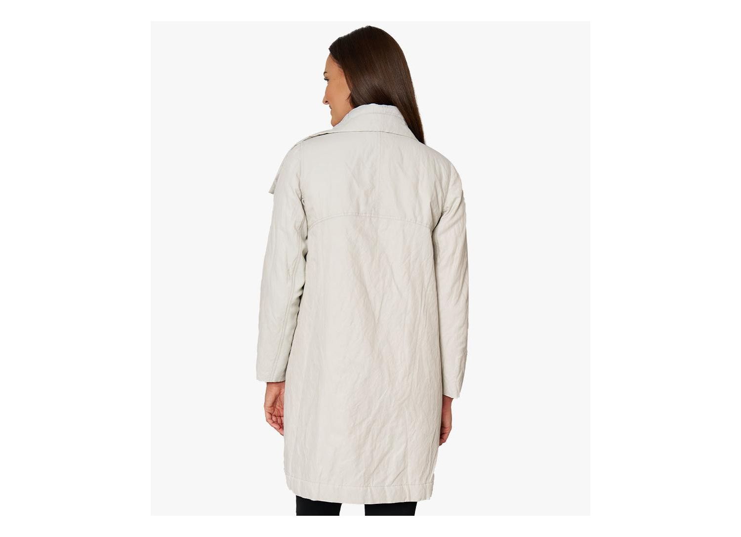 Women's Lightly Padded Water Repellent Button-Front Kentfield Coat