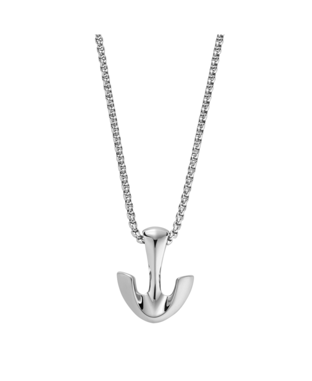 Men's Pendler Silver Stainless Steel Pendant Necklace - Silver
