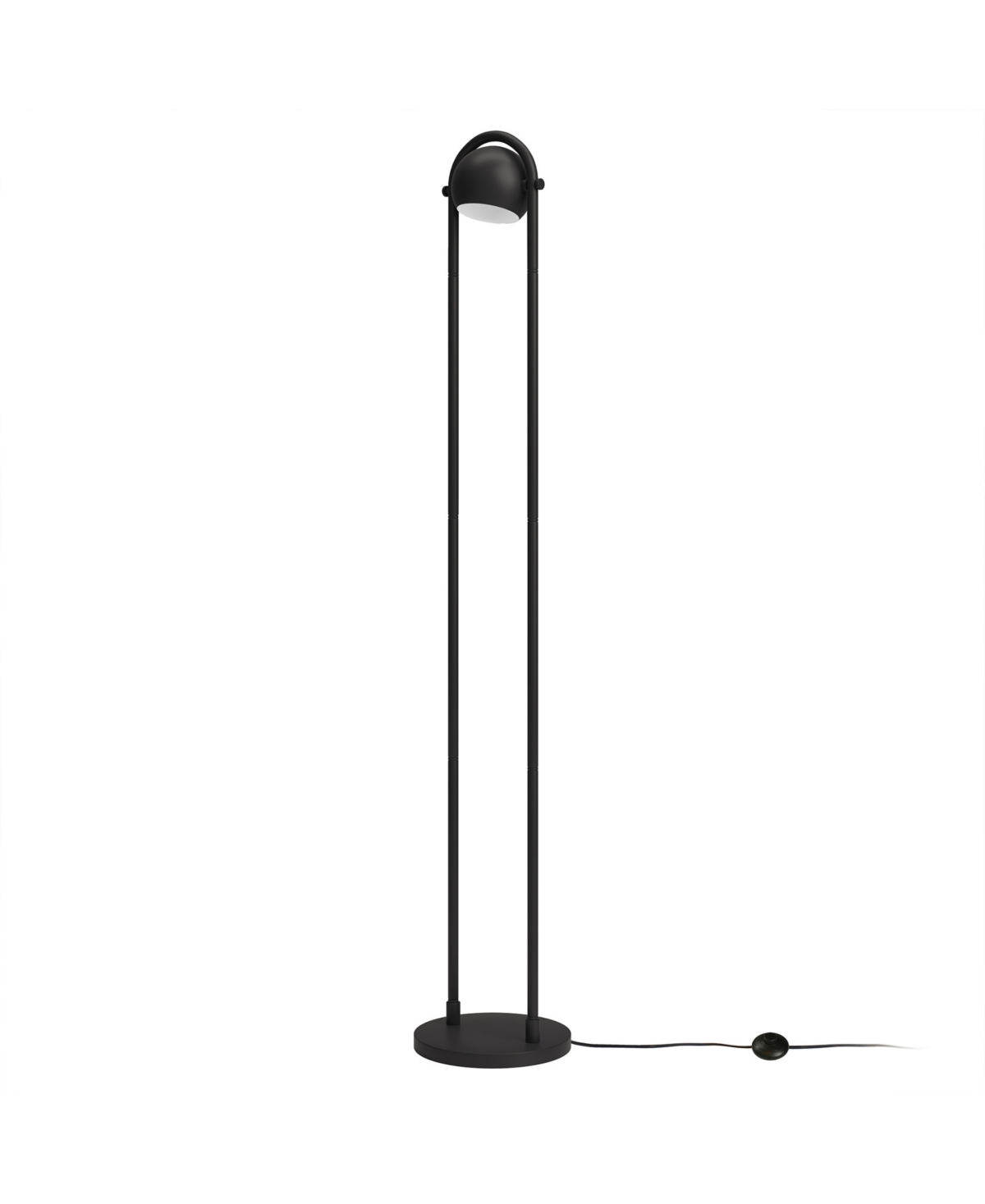 Hudson & Canal Delgado 64" Tall Floor Lamp With Metal Shade In Blackened Bronze