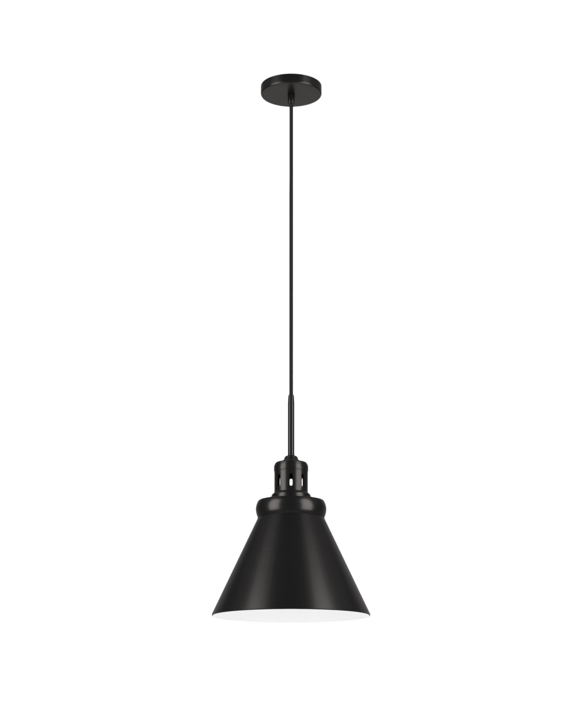 Hudson & Canal Zeno 12" Wide Pendant With Metal Shade In Blackened Bronze
