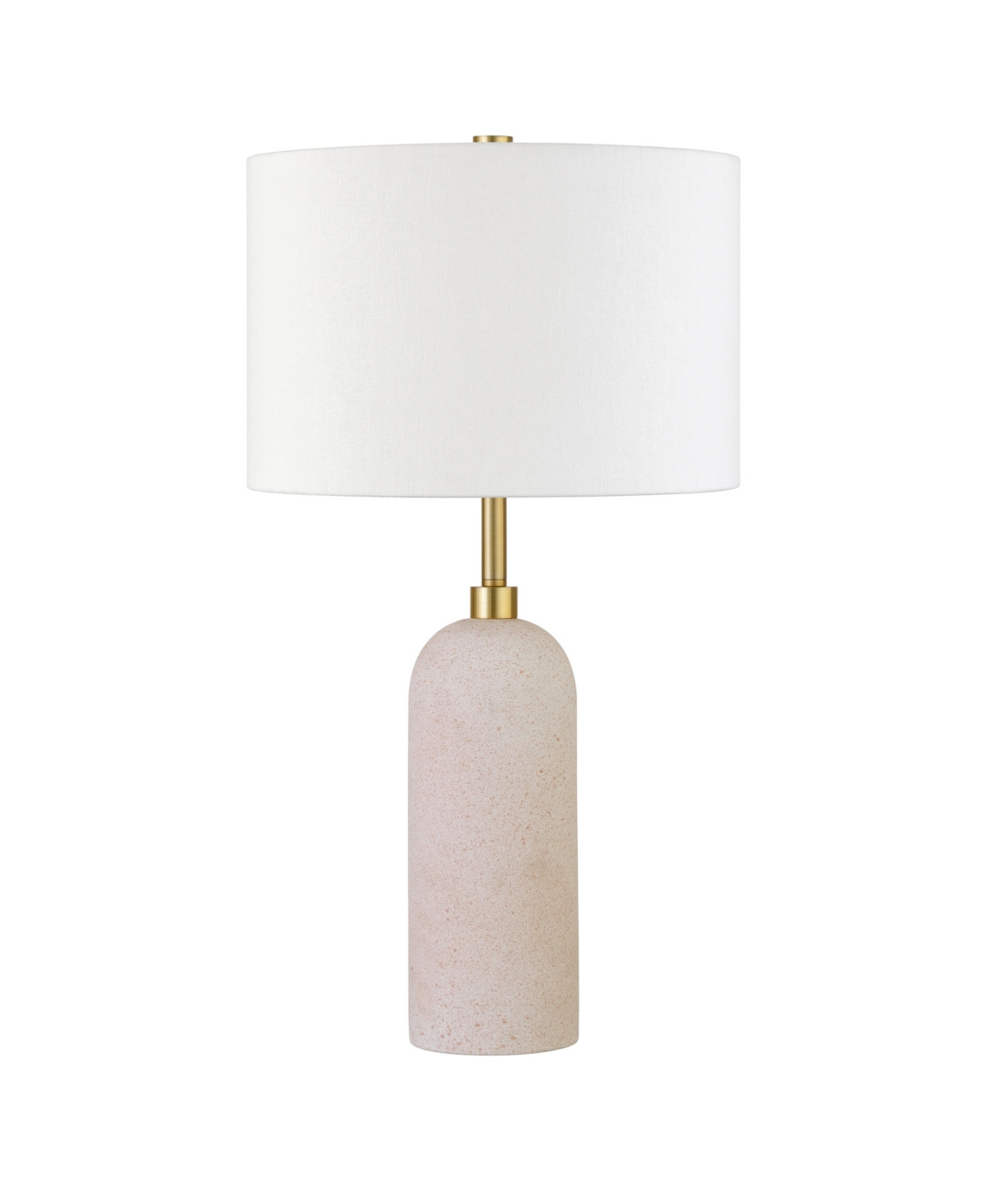 Shop Hudson & Canal Ramona 22" Tall Ceramic Table Lamp With Linen Shade In Warm Sanded Ceramic