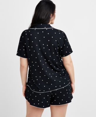 Women's 2-Pc. Short-Sleeve Notched-Collar Pajama Set XS-3X, Exclusively at Macy's