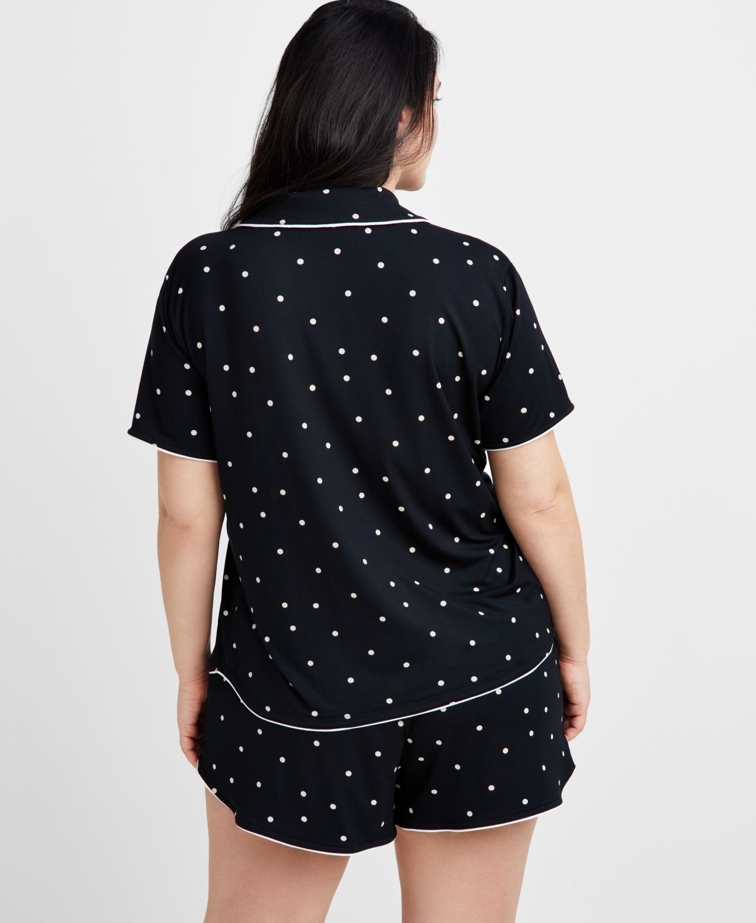 Women's 2-Piece Short-Sleeve Notched-Collar Pajama Set XS-3X