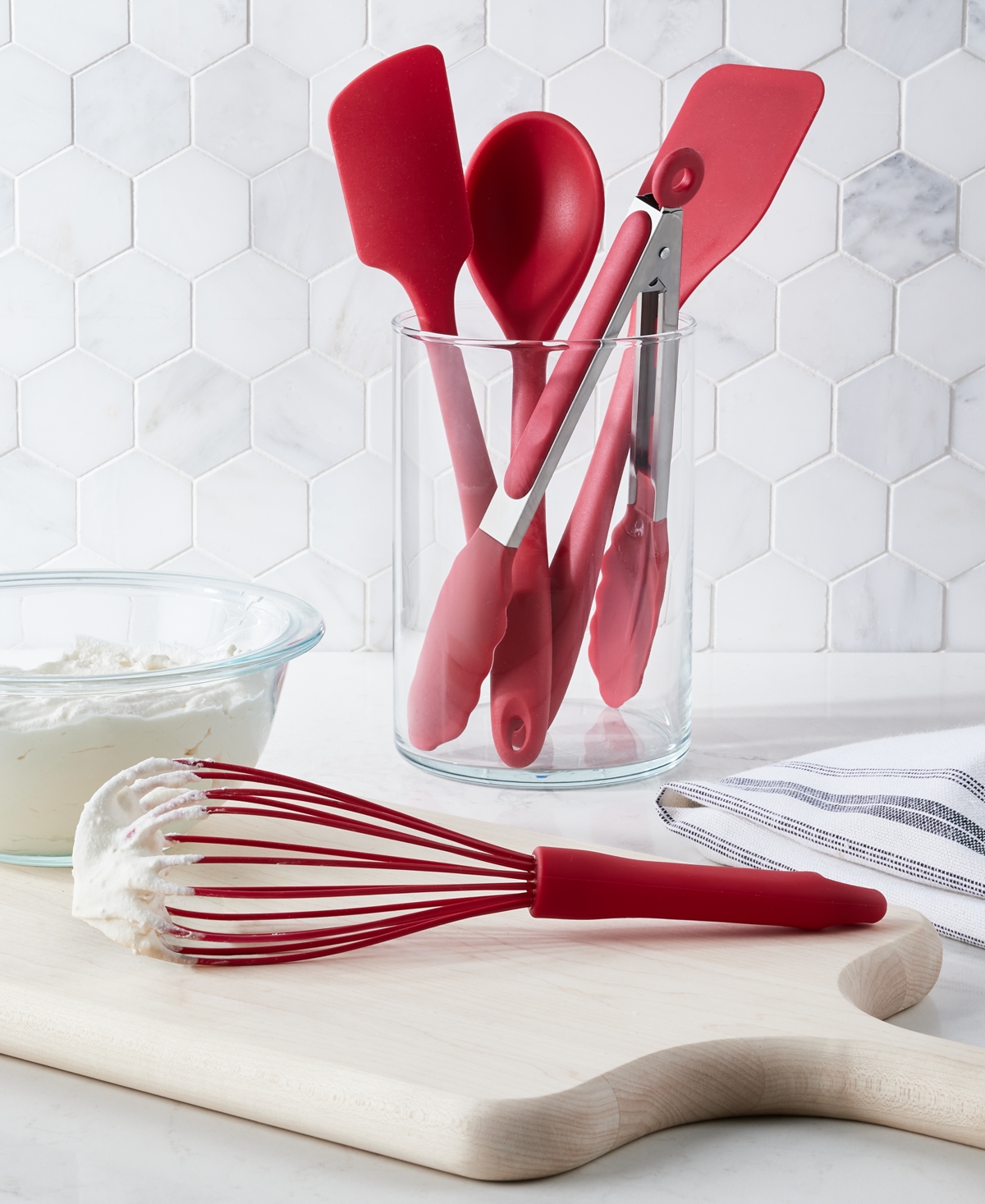 Shop Tools Of The Trade 5-pc. Silicone Utensils Sets, Created For Macy's In White