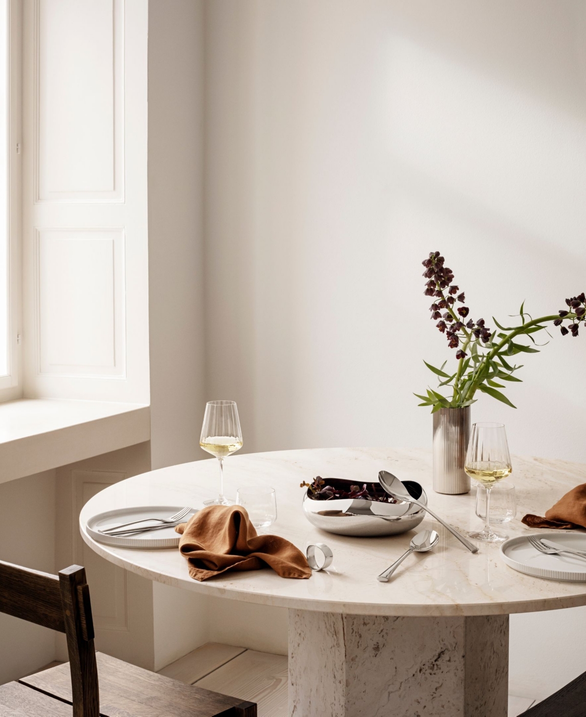 Georg Jensen Cobra Salad Serving Set In Silver