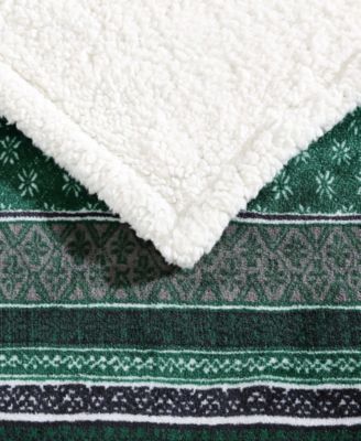 CLOSEOUT! Ultra Soft Plush Sherpa Reversible Throw , 60" X 50"