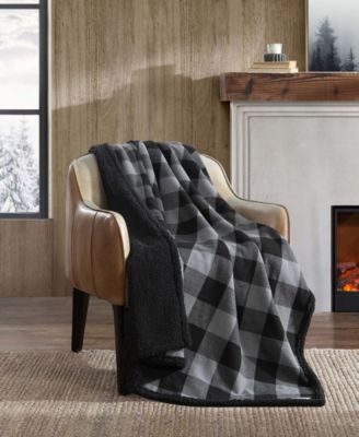 Plaid Cotton Yarn Dye Flannel Reversible Throw, 60" x 50"