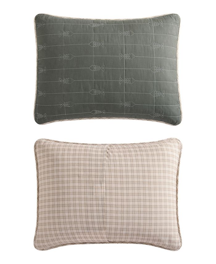 Eddie Bauer Troutdale Green Reversible 2Piece Twin Quilt Set Macy's