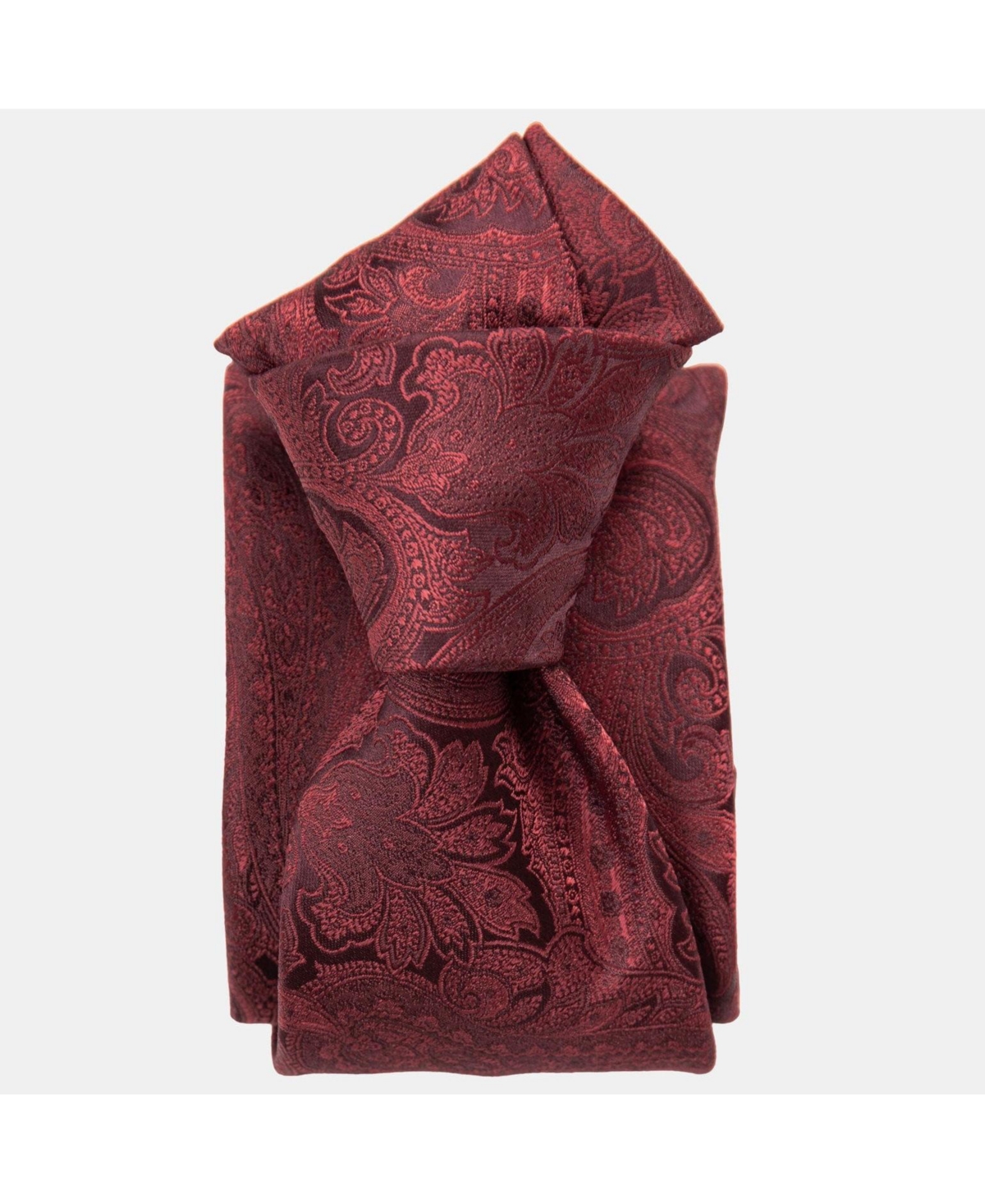 Vienna - Silk Jacquard Tie for Men - Burgundy