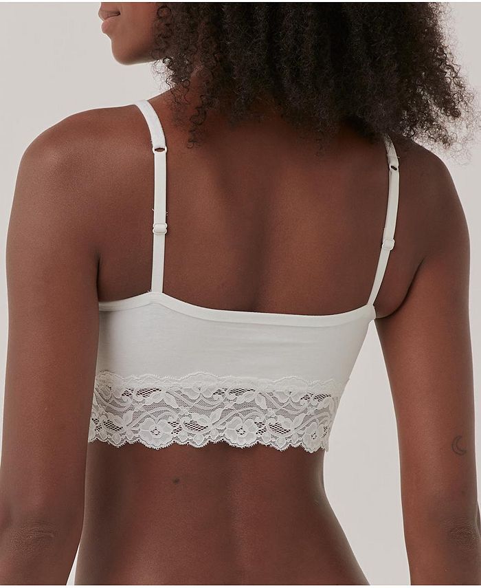 Women's Lace Smooth Cup Bralette made with Organic Cotton
