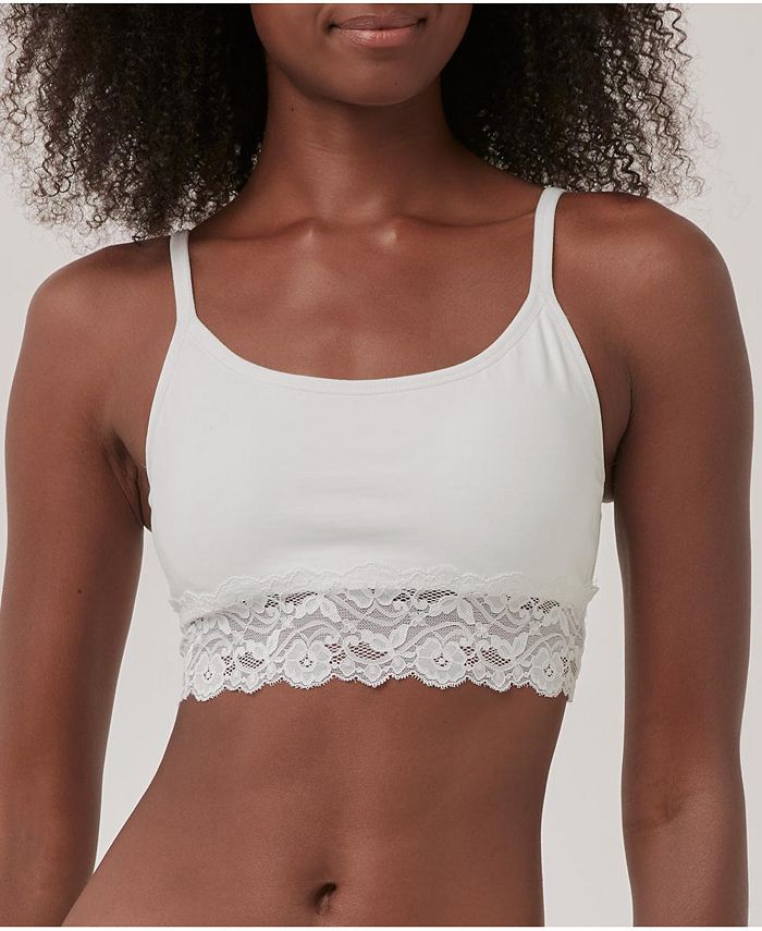 Pact, Intimates & Sleepwear, Pact Organic Cotton Bralette With Lace Trim  Large