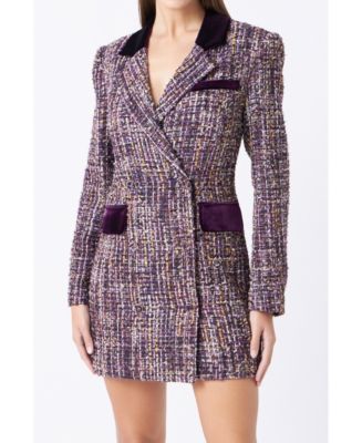 endless rose Women's Tweed Blazer Dress - Macy's