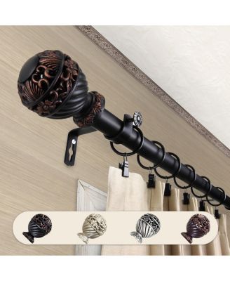 Rod Desyne - Lanette Curtain Rod 1" OD 28-48 inch - Black
