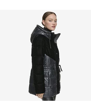 Vara crushed velvet down jacket discount