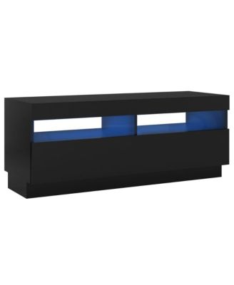 TV Stand with LED Lights Black 39.4"x13.8"x15.7"