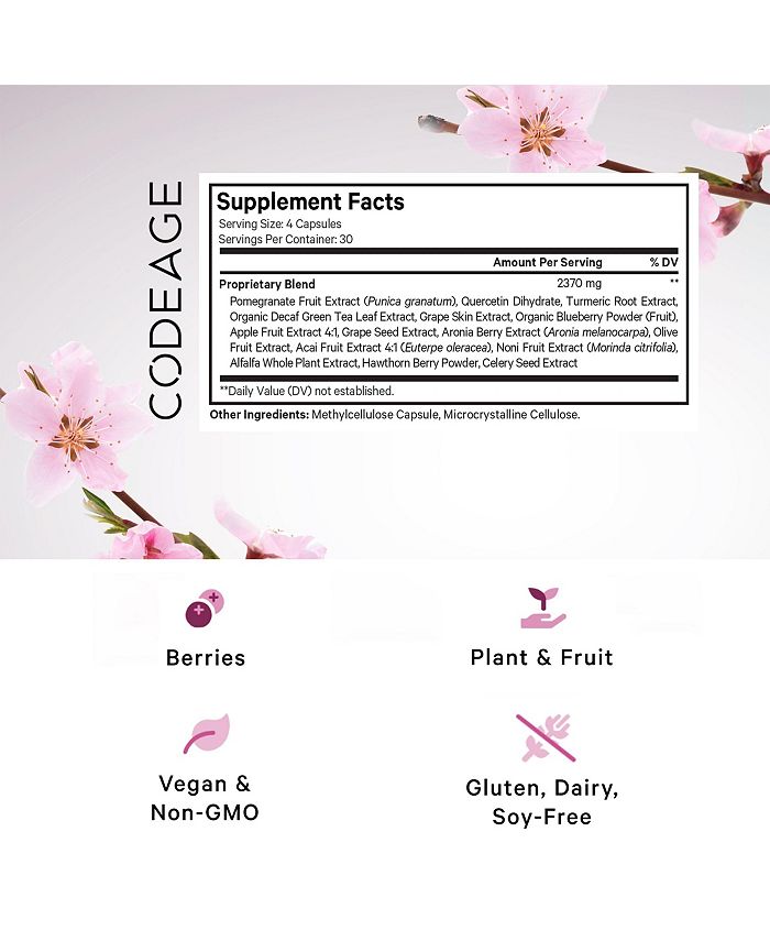 Codeage Polyphenols Broad Spectrum, Superfood, Organic Blueberry