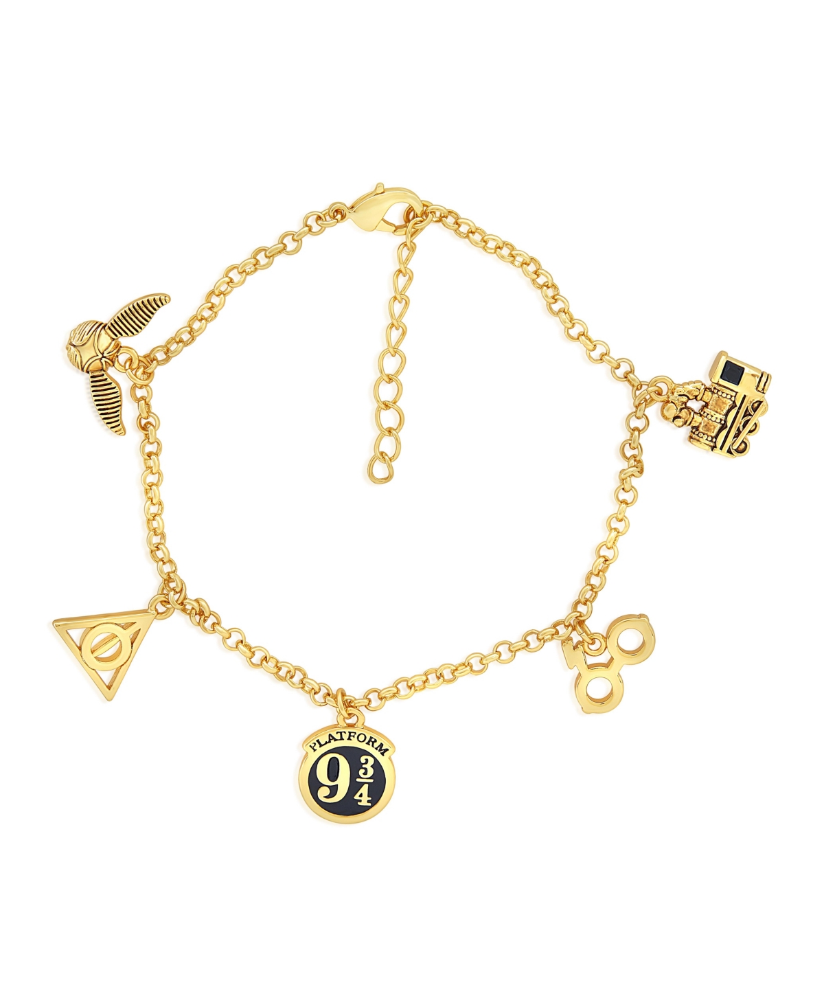 Womens Charm Bracelets, Hogwarts Express - 7'' Chain - Gold tone