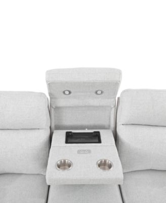 Greymel 84"  Zero Gravity Fabric Sofa with Power Headrests, Created for Macy's