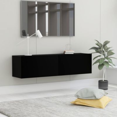 TV Stand Black 47.2"x11.8"x11.8" Engineered Wood