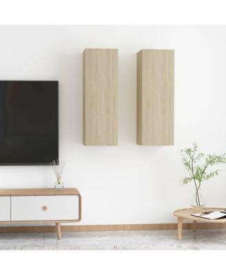 TV Stands 2 pcs Sonoma Oak 12"x11.8"x35.4" Engineered Wood