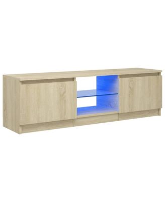 TV Stand with LED Lights Sonoma Oak 47.2"x11.8"x14"
