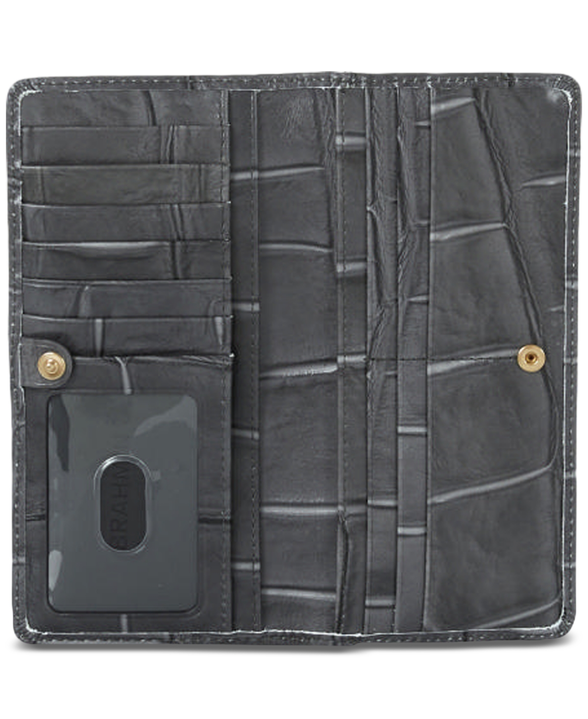 Shop Brahmin Ady Lysander Embossed Leather Wallet In Nocturnal