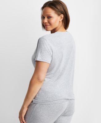 Women's Cotton Blend Short-Sleeve Sleep Tee XS-3X, Created for Macy's