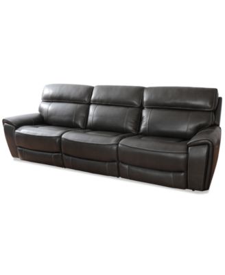 Furniture - 115" 3-Pc. Leather Sofa with 2 Power Recliners