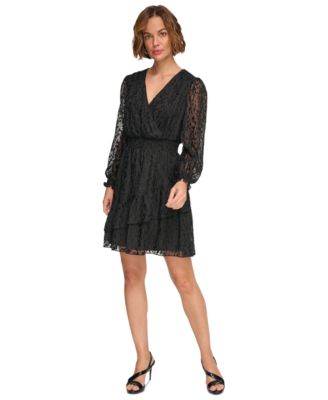 DKNY - Women's Satin Burnout Dress