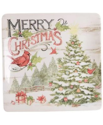 Evergreen Christmas 4 Piece Dinner Plate