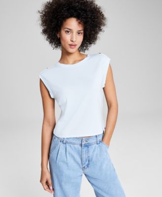 And Now This - Women's Button-Shoulder Crewneck Tee