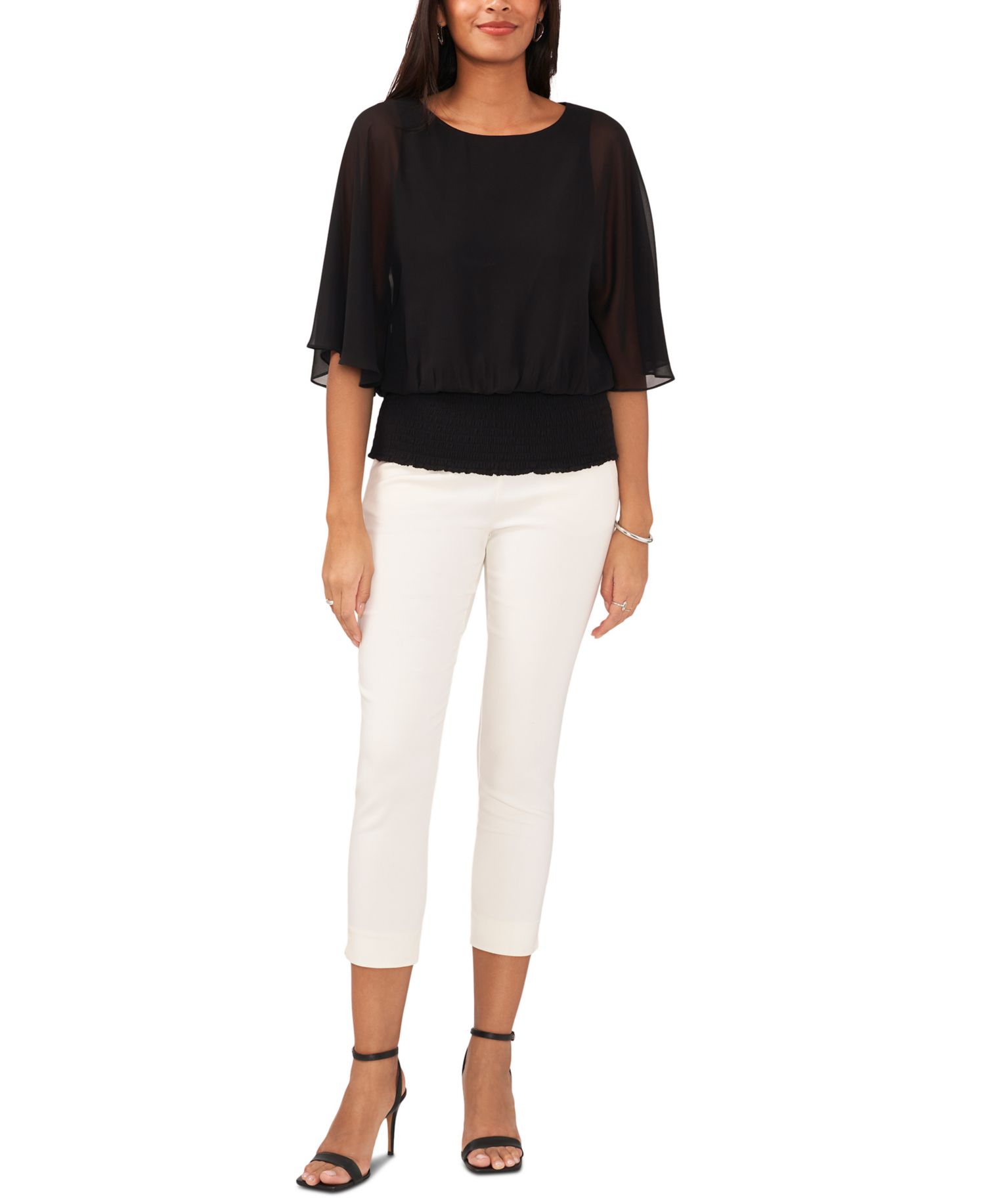 Women's Smocked-Waist Top