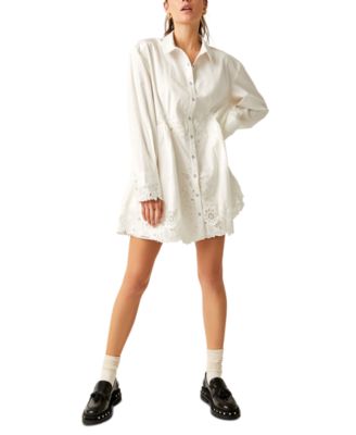knee length dresses for ladies Constance Linen Mini Dress Midnight Bells Beach  Hansen & Gretel