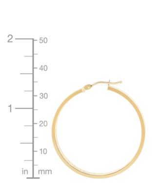 Medium Greek Key Hoop Earrings in 14k Gold, 30mm