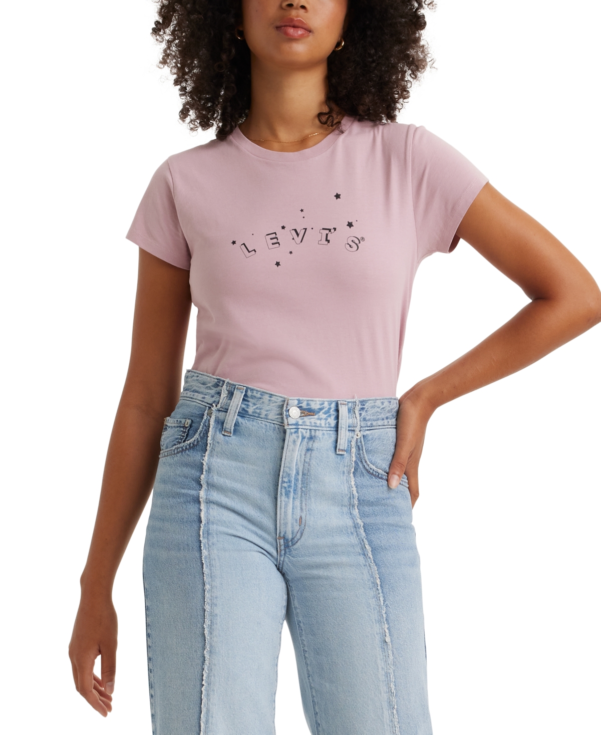 Levi's Women's Graphic Authentic Cotton Short-sleeve T-shirt In Starry Night Keepsake Lilac