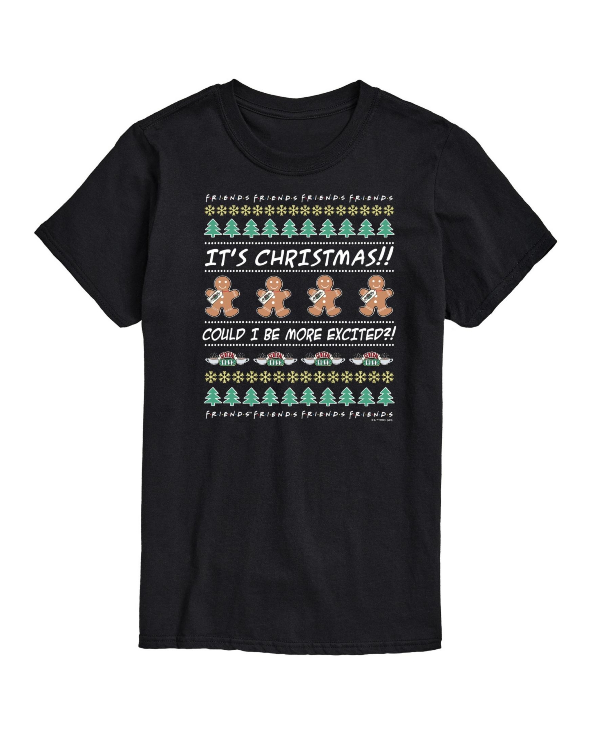 Men's Friends Christmas Short Sleeve T-shirt - Navy