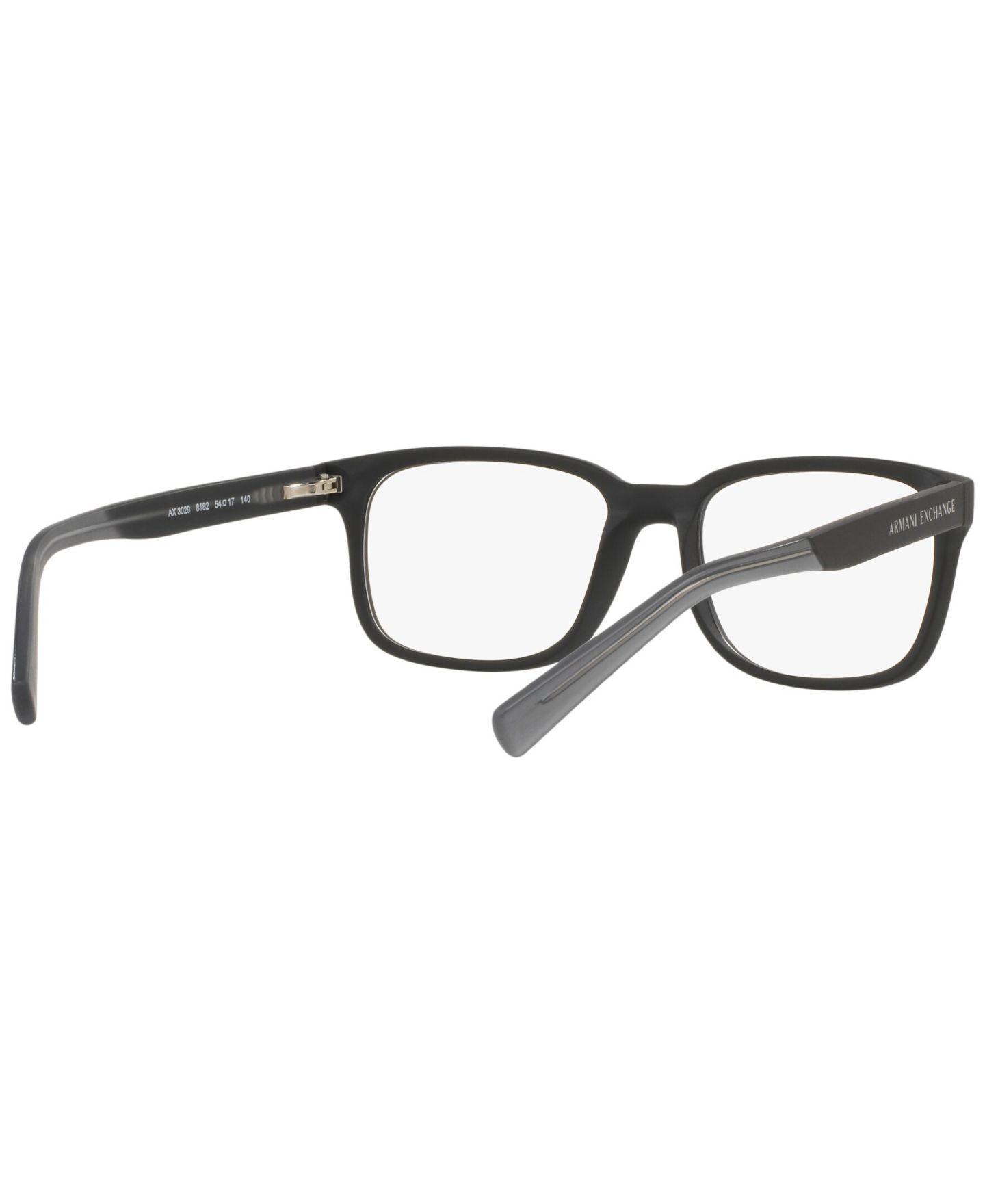 Мужские очки A|X Armani Exchange Armani Exchange Man Square Plastic AX3029 Eyeglasses, цвет: Матовый чёрный — фото 3