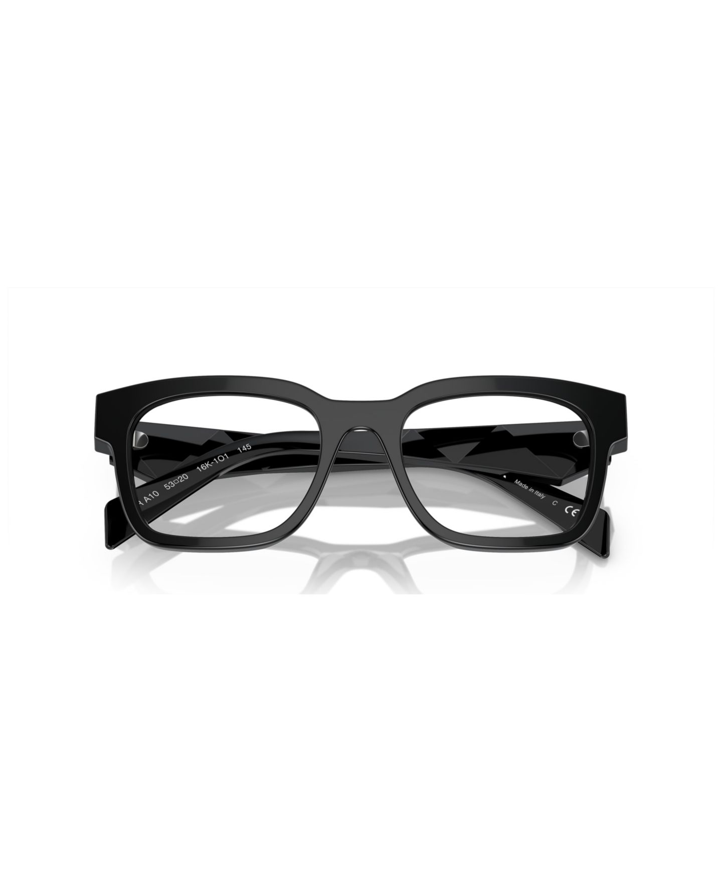 Мужские очки PRADA Man Pillow Plastic PR A10V Eyeglasses, цвет: Чёрный — фото 5