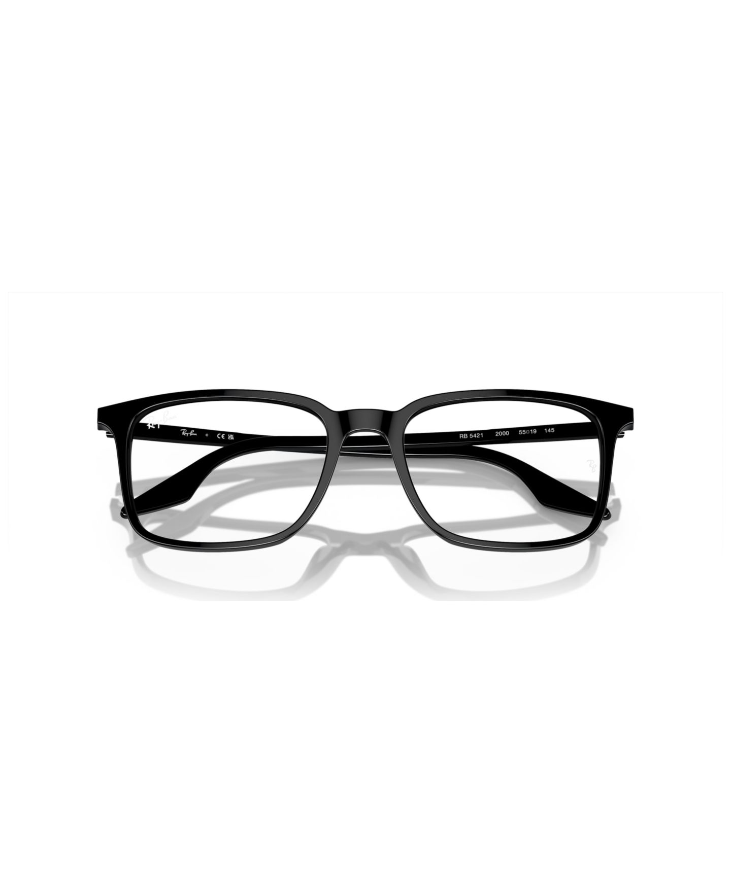 Очки Ray-Ban Unisex Rectangle Plastic RB5421 Optics Eyeglasses, цвет: Чёрный — фото 6