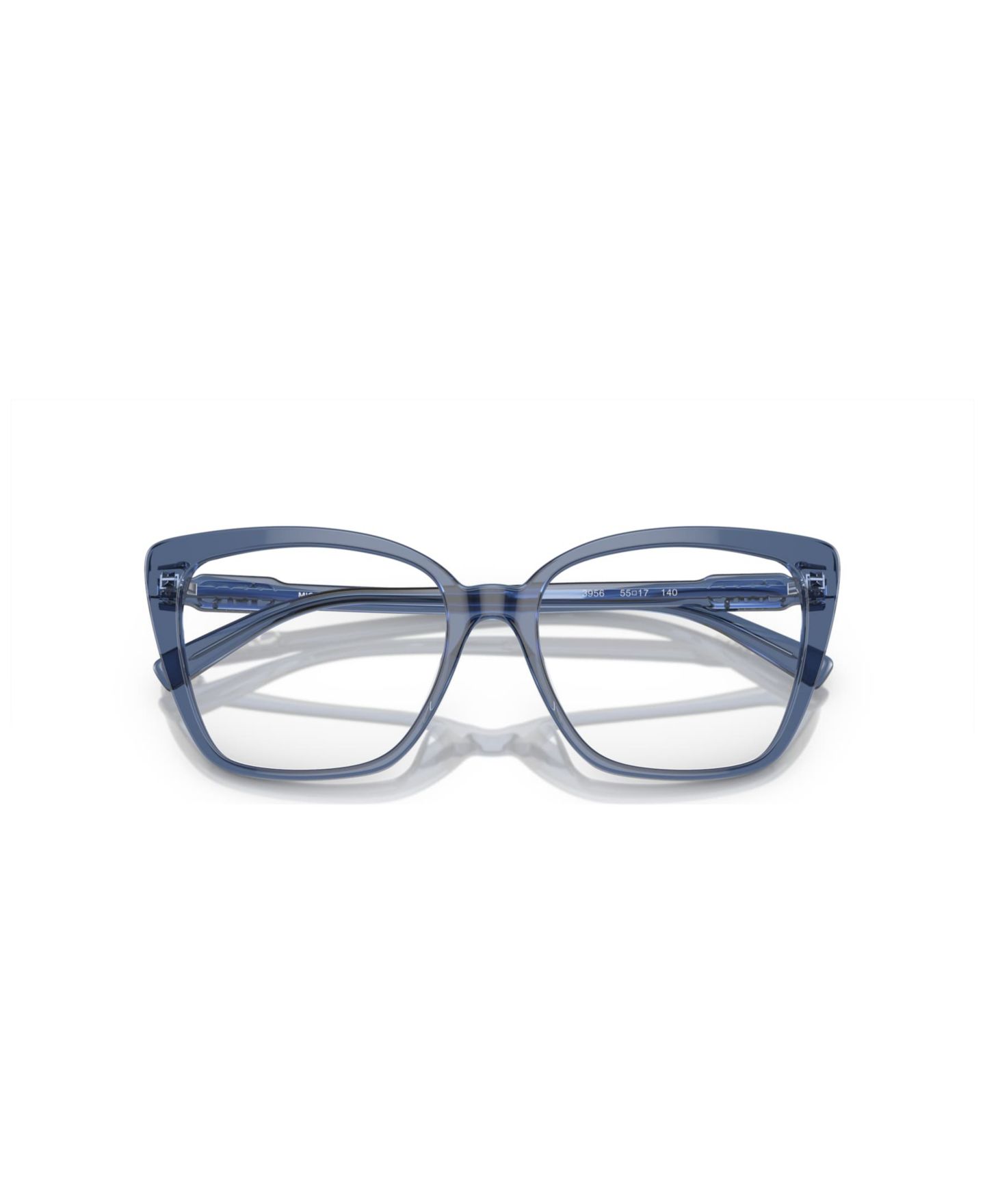 Женские очки Michael Kors Woman Square Plastic MK4110U Avila Eyeglasses, цвет: Синий прозрачный — фото 5