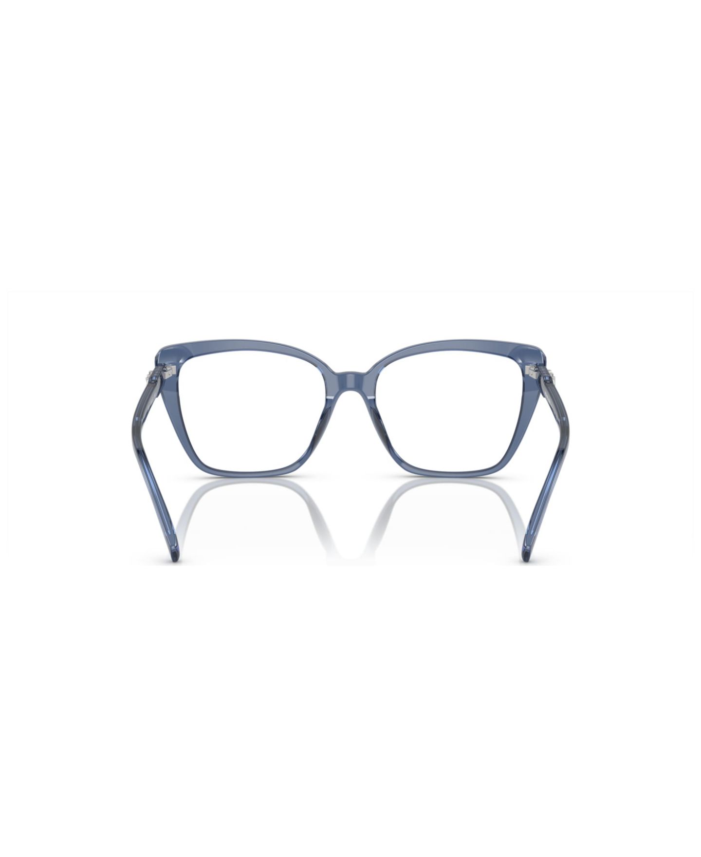 Женские очки Michael Kors Woman Square Plastic MK4110U Avila Eyeglasses, цвет: Синий прозрачный — фото 3
