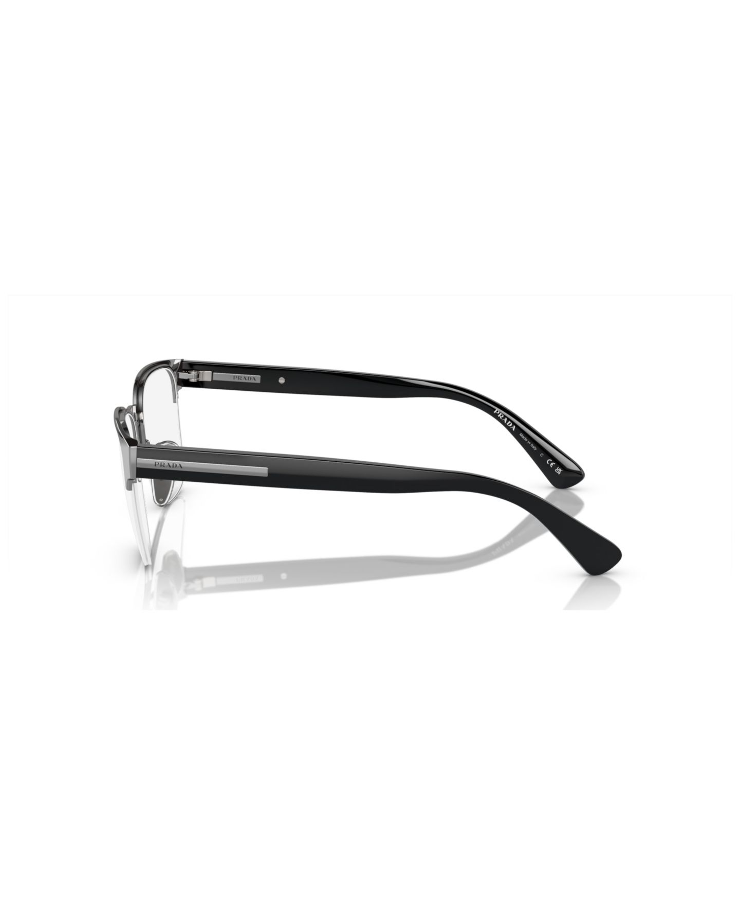 Мужские очки PRADA Man Pillow Metal PR A52V Eyeglasses, цвет: Графитовый металлик — фото 4