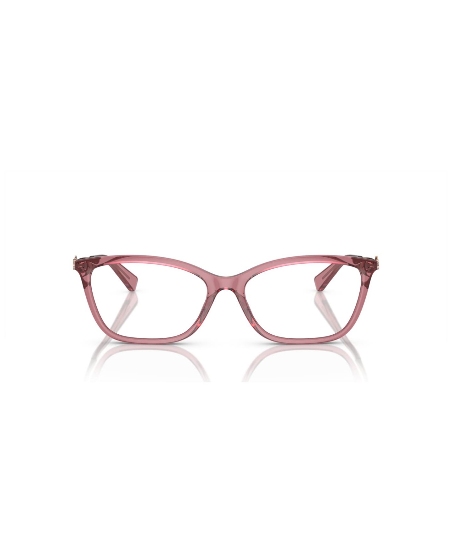 Женские очки Coach Woman Cat Eye Plastic HC6146U Eyeglasses, цвет: Прозрачный ягодный — фото 2