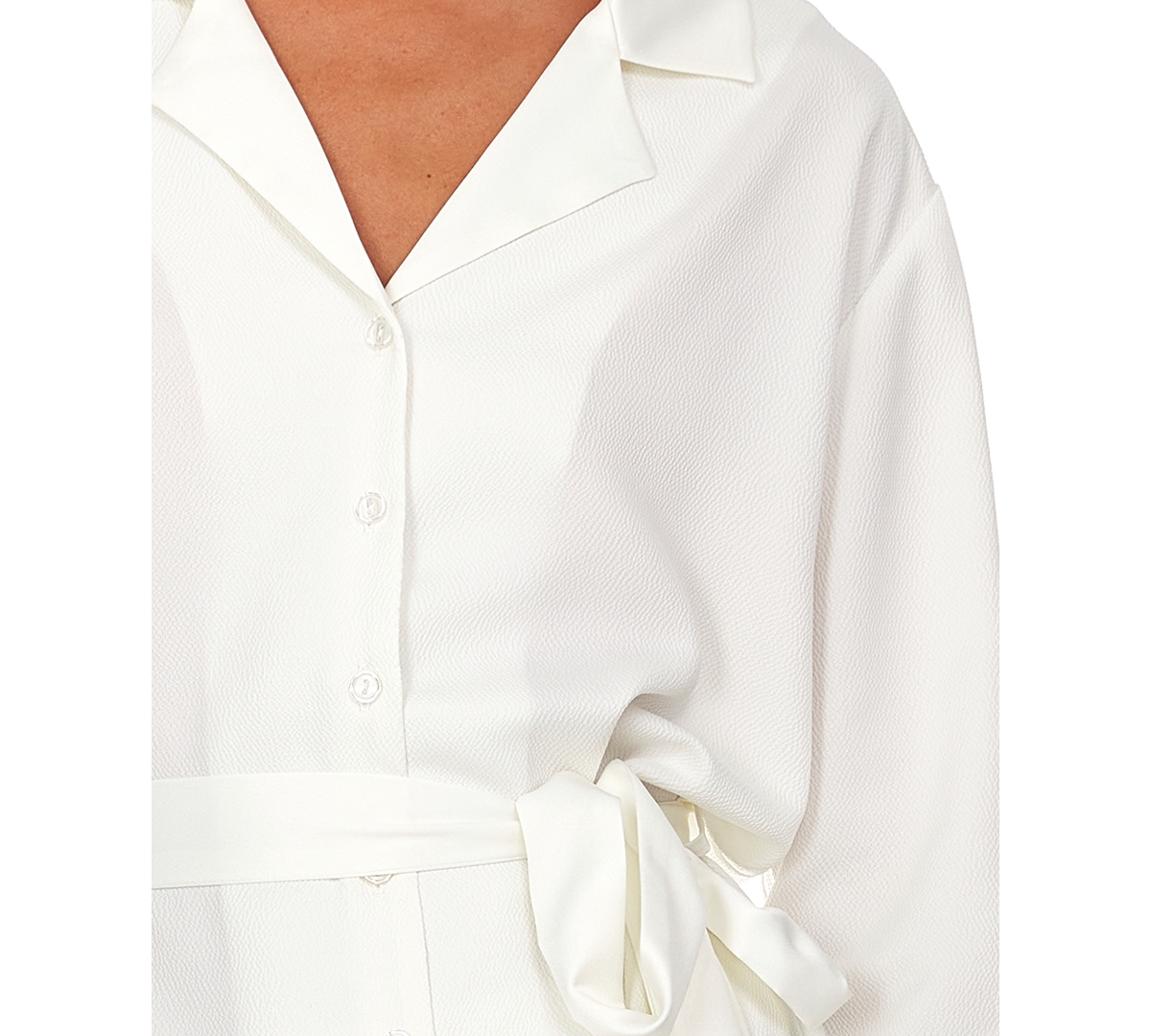Flora by Flora Nikrooz Women's Hazel Hammered Satin Wrap Robe