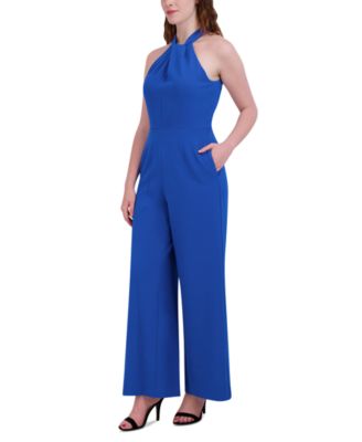 Twist-Front Halter Jumpsuit