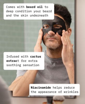 Bamboo Charcoal Mask + Beard Oil, 4-Pk.