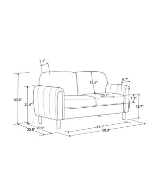 Gorm 58" Faux Leather Loveseat