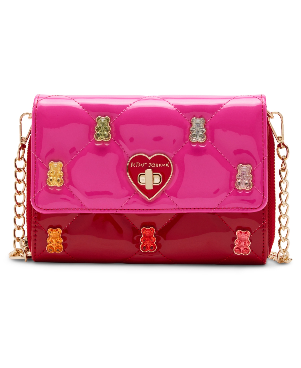 Betsey Johnson Beary Sweet Wallet On A Chain In Pink