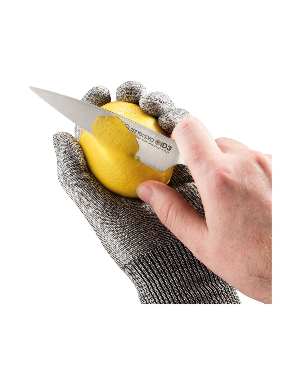 Cuisine::pro Id3 Woven Fabric Hppe 9.06" Cut Resistant Glove In Gray