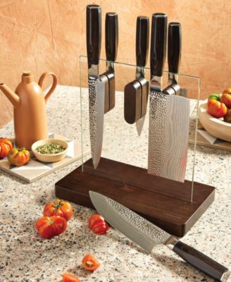 Damashiro&reg; Emperor Hikari Steel 7 Piece Knife Block Set